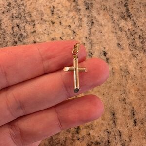 Real 10k Yellow Gold Cross Pendant, New, Stamped. Elegant!